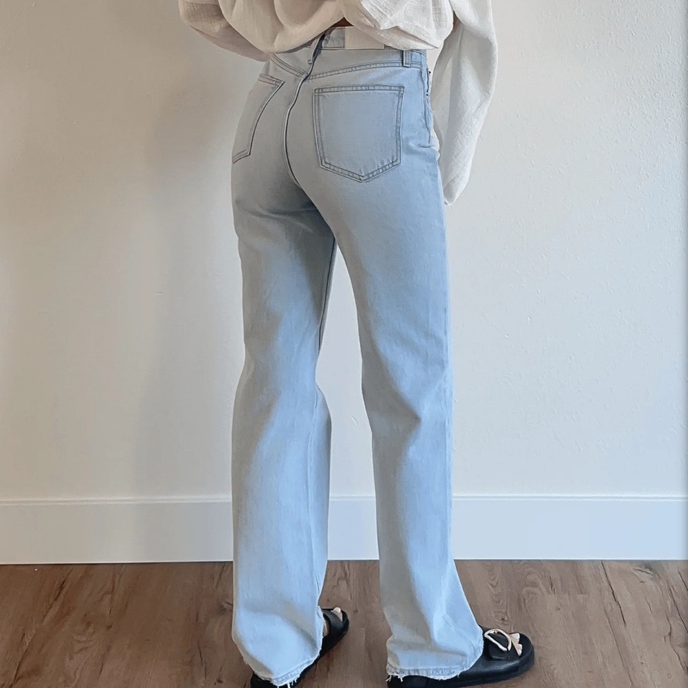 Pistola Blue Straight Leg Jeans High-Waisted